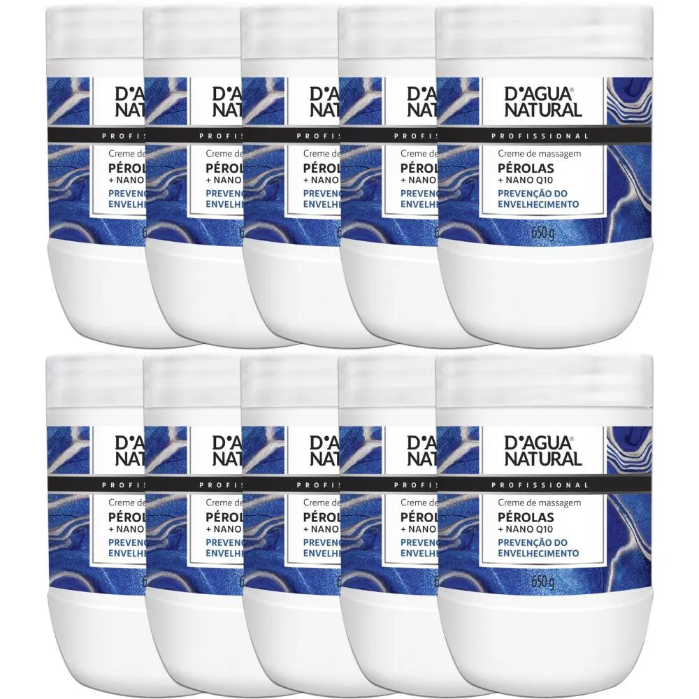 10UN CREME NUTRITIVO PEROLAS NANO Q10 650G DAGUA NATURAL