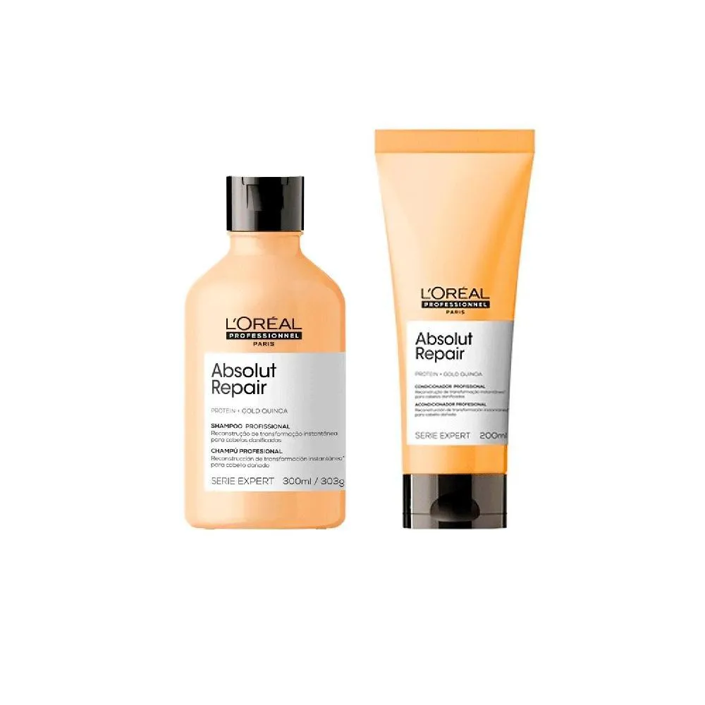 Kit L'Oréal - Shampoo Absolut Repair 300ml + Condicionador Absolut Repair 200ml