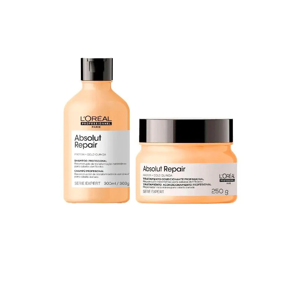 Kit L'Oreal Absolut Repair - Shampoo Absolut Repair 300ml + Máscara Absolut Repair 250g