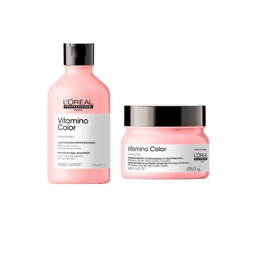 Kit L'Oréal Vitamino Color - Shampoo Vitamino Color 300ml + Máscara Vitamino Color 250g