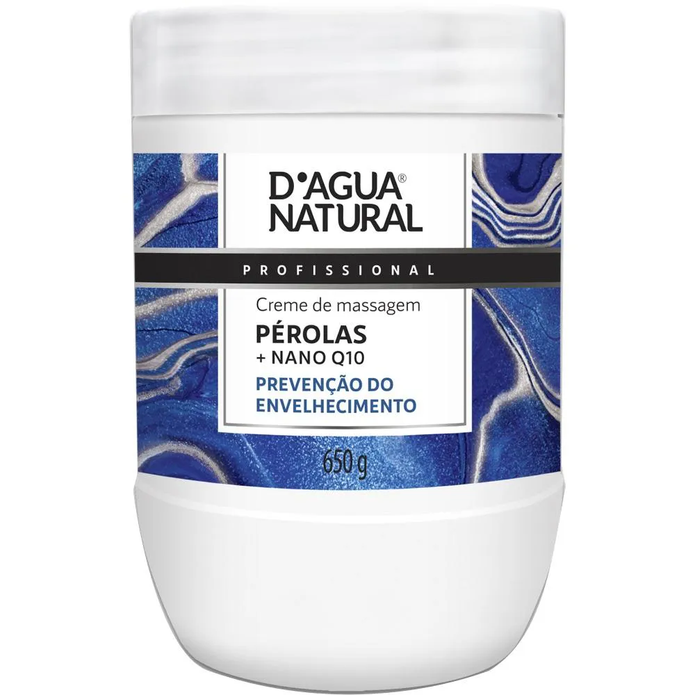 CREME MASSAGEM NUTRITIVO PEROLAS NANO Q10 650G DAGUA NATURAL