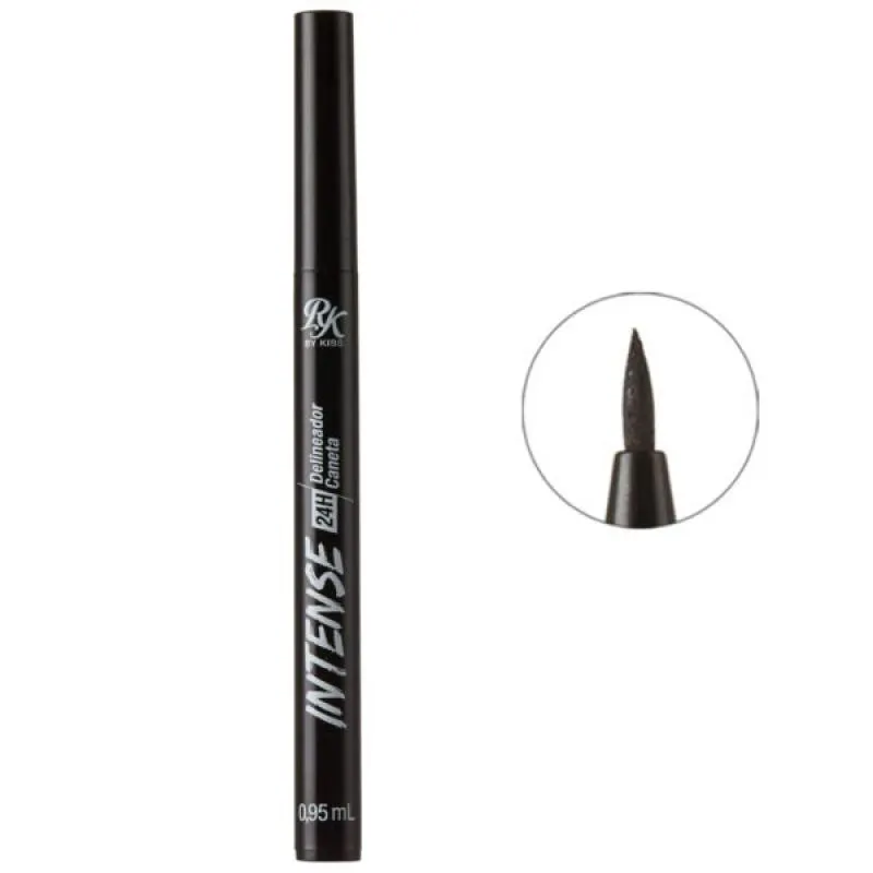 DELINEADOR EM CANETA INTENSE 24H RK BY KISS - PRETO BLACKOUT