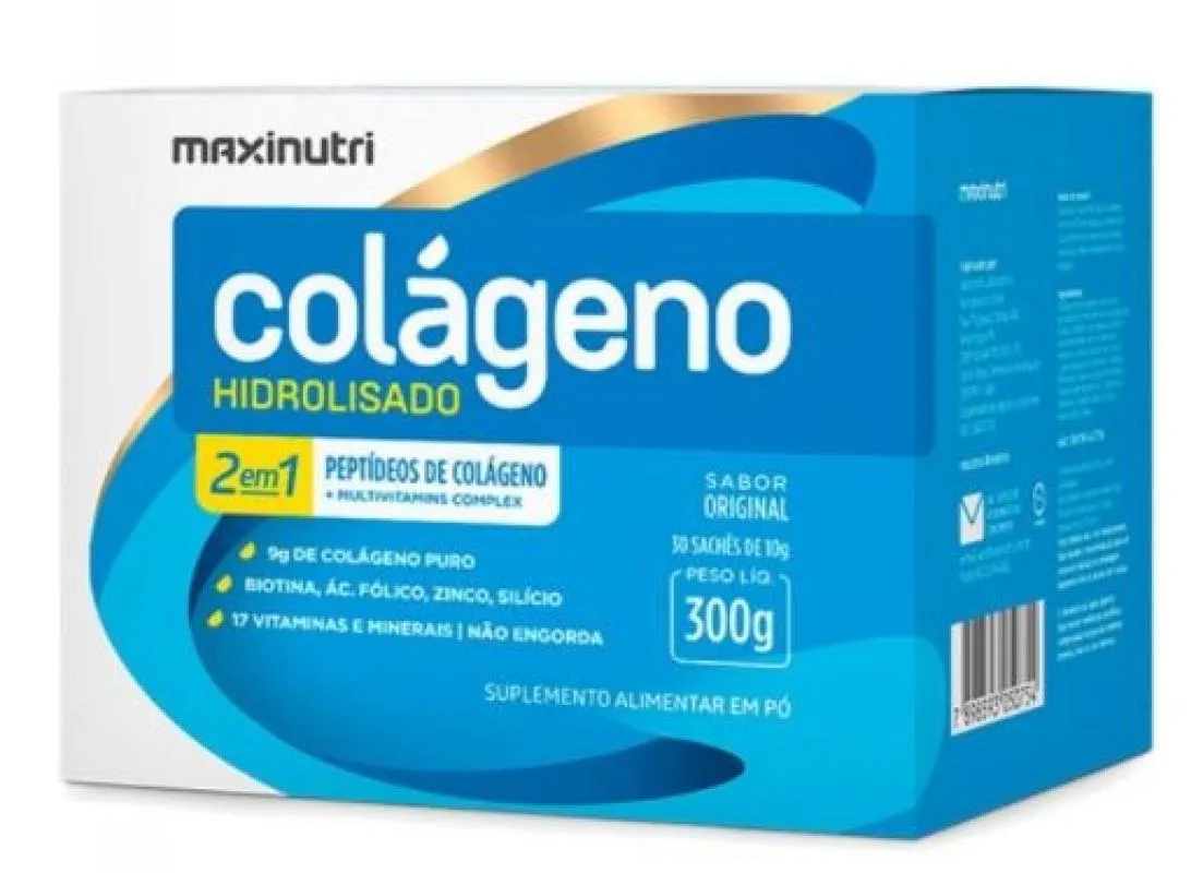 COLáGENO HIDROLISADO 2 EM 1 (30 SACHêS DE 10G) - SABOR: ORIGINAL