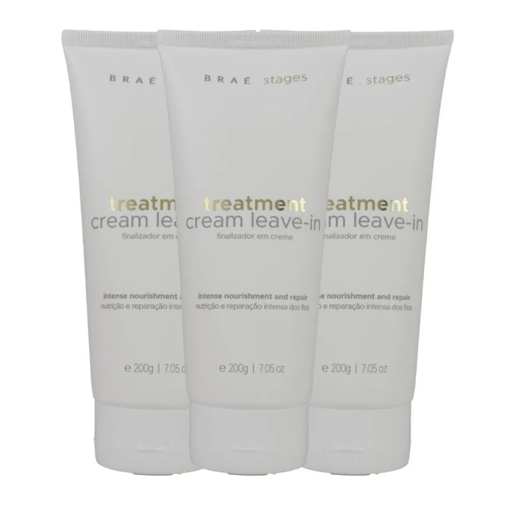 BRAé STAGES TREATMENT KIT 3 CREAM LEAVE-IN 200G