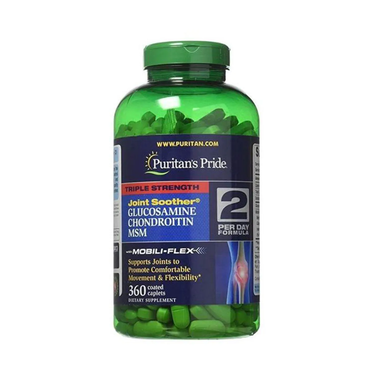 GLUCOSAMINE E CONDROITINE C/ MSM (360 CAPS) PURITANS PRIDE