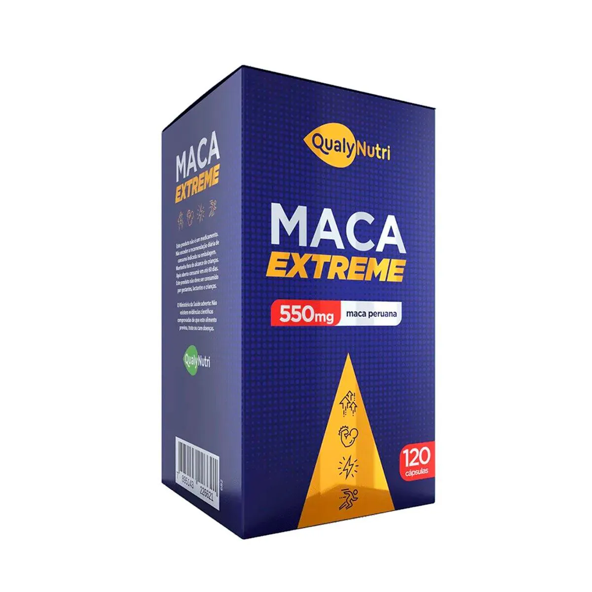 MACA EXTREME 550MG C/120 CáPSULAS - QUALY NUTRI