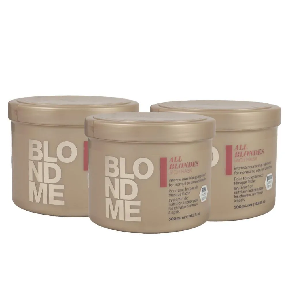 SCHWARZKOPF PROFESSIONAL BLONDME KIT 3 MáSCARA 500ML