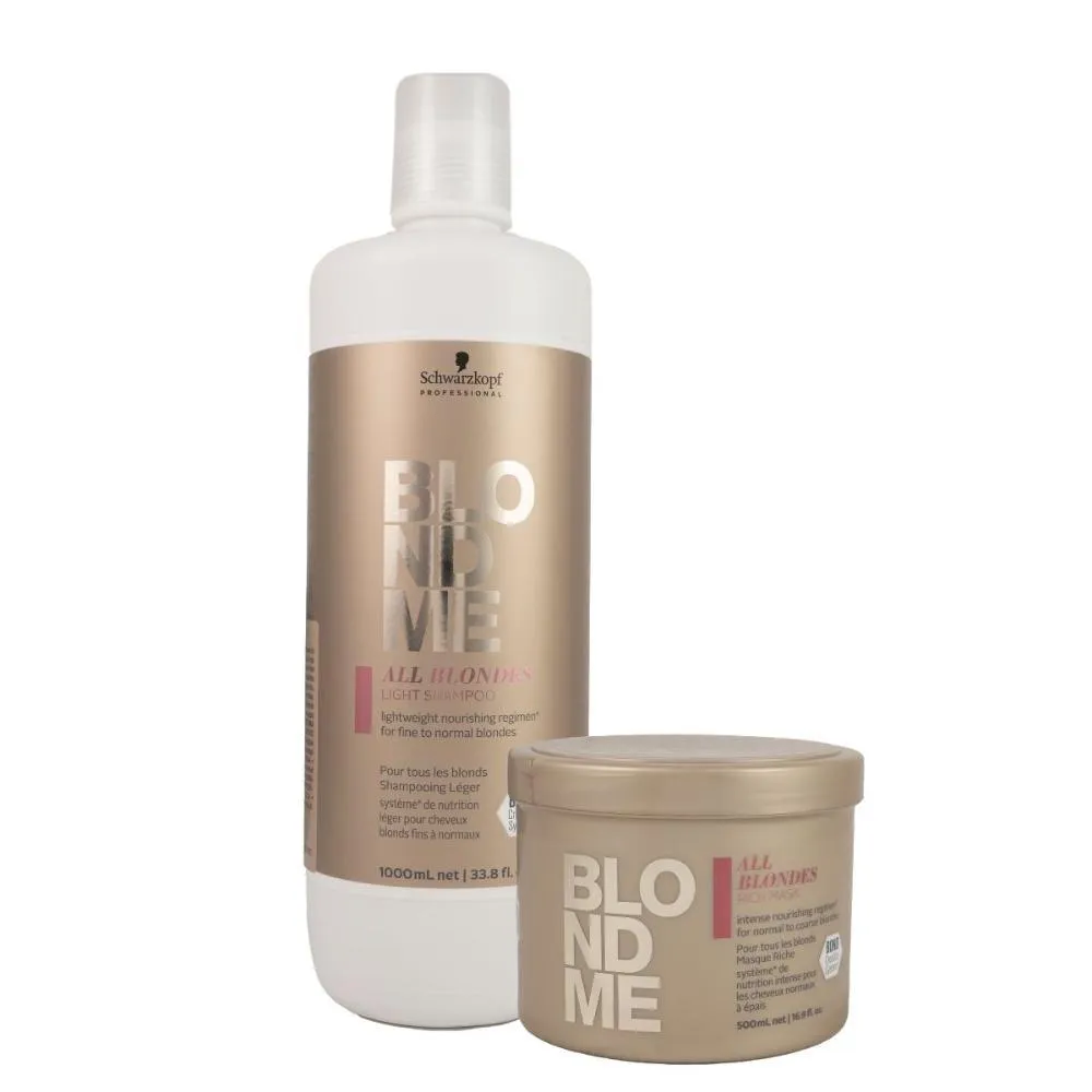 SCHWARZKOPF PROFESSIONAL BLONDME KIT SHAMPOO 1L E MáSCARA 500ML