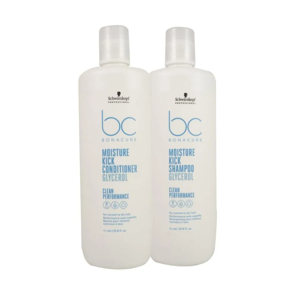 SCHWARZKOPF PROFESSIONAL MOISTURE KICK KIT SHAMPOO E CONDICIONADOR 1L
