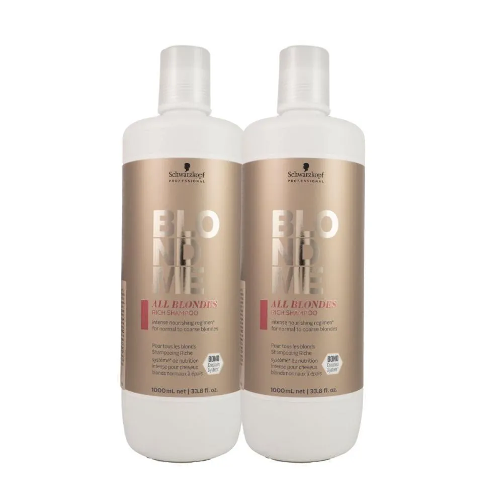 SCHWARZKOPF PROFESSIONAL BLONDME ALL BLONDES RICH KIT 2 SHAMPOO 1L