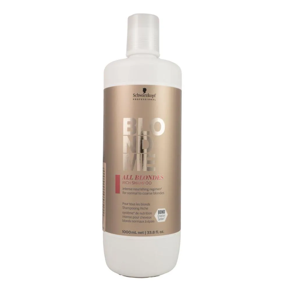 SCHWARZKOPF PROFESSIONAL BLONDME ALL BLONDES RICH SHAMPOO 1L
