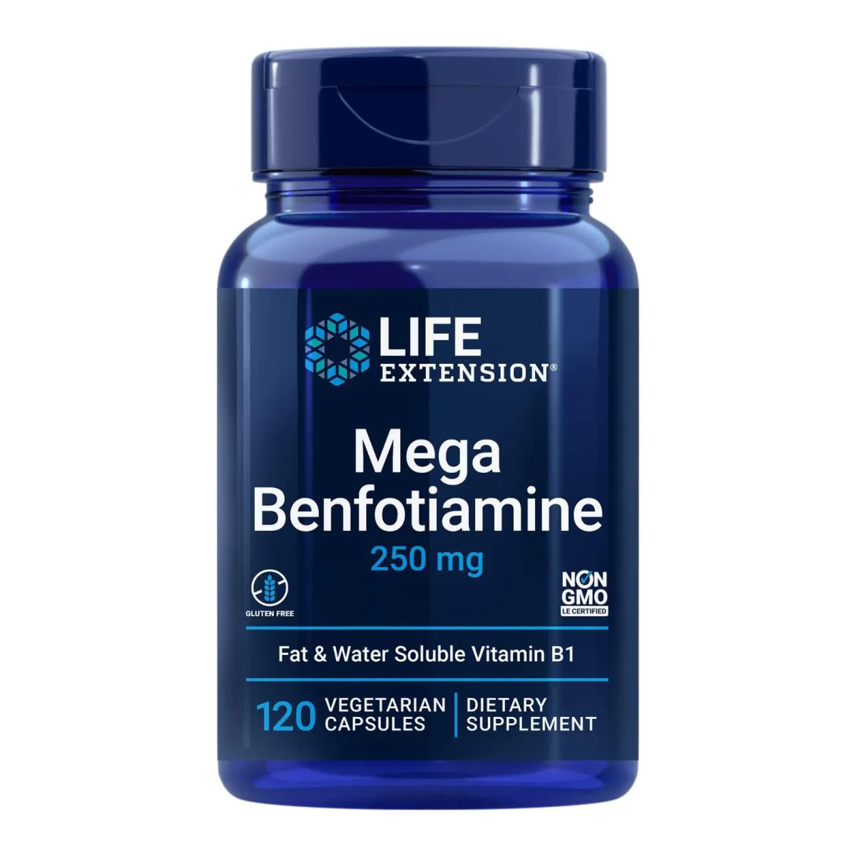 MEGA BENFOTIAMINE 250MG 120 CáPSULAS VEGANAS LIFE EXTENSION