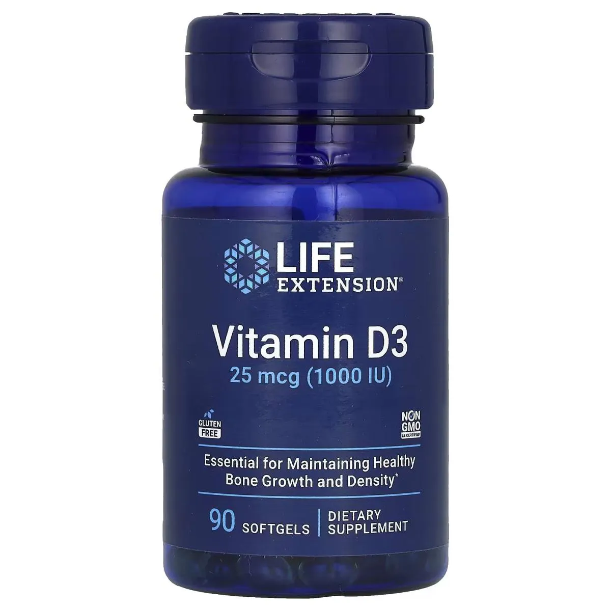 VITAMINA D3 25 MCG 1000 UI 90 CAPSULAS SOFTGEL LIFE EXTENSION