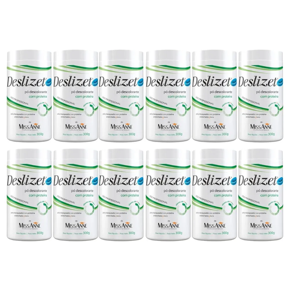 KIT Pó DESCOLORANTE DESLIZET PROTEíNA 300G 12 UND