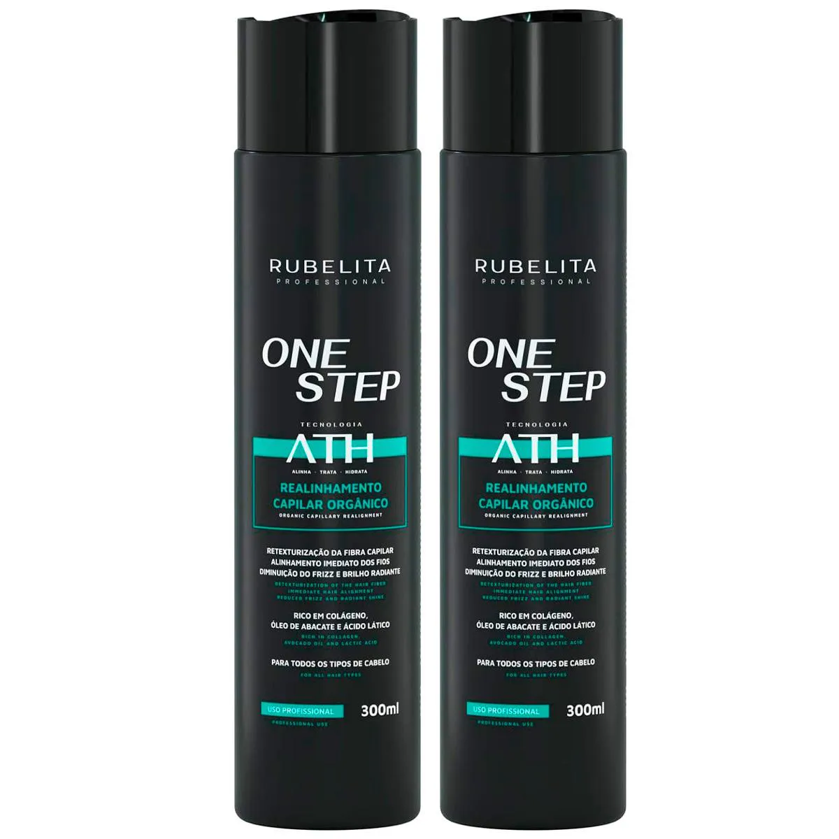 KIT 2 PROGRESSIVAS ZEROFORMOL ONE STEP RUBELITA ATH 300ML