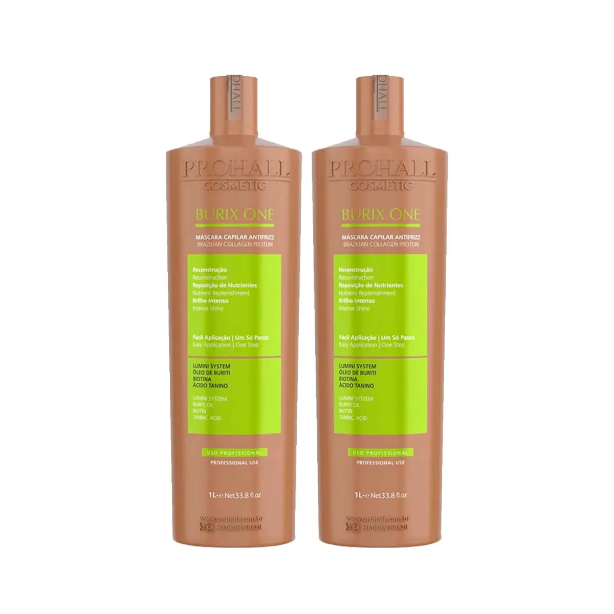 KIT 2 BURIX ONE 1 LITRO PROHALL ORIGINAL APENAS 1 PASSO