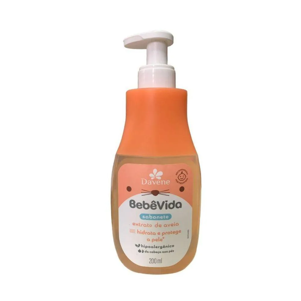 SABONETE DERMOPROTETOR BEBE VIDA 200ML SEM LáGRIMAS - DAVENE