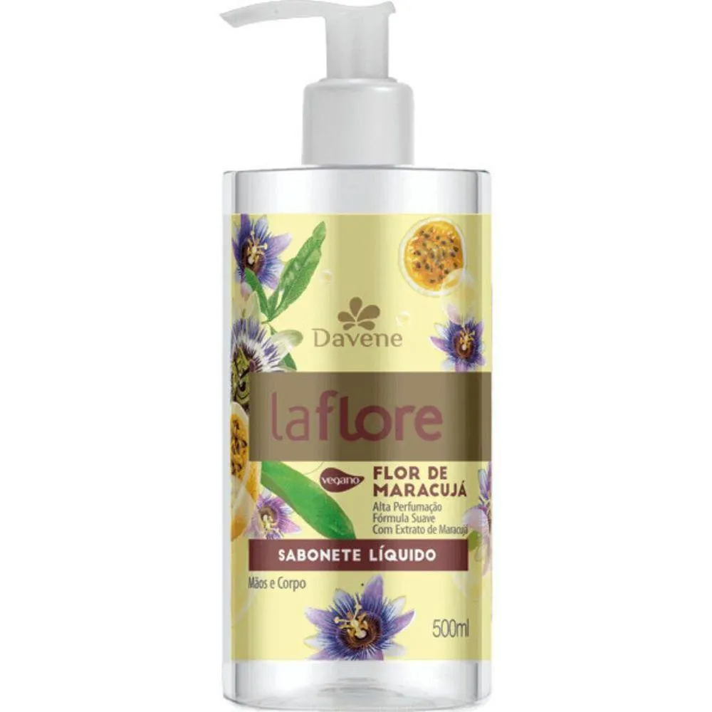 DAVENE LA FLORE SABONETE LíQUIDO 500ML - FLOR DE MARACUJá