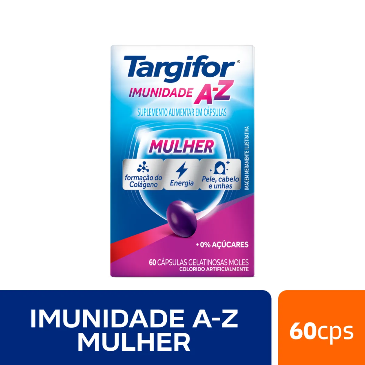 Polivitamínico Targifor Mulher Imunidade A-Z 60 Cápsulas