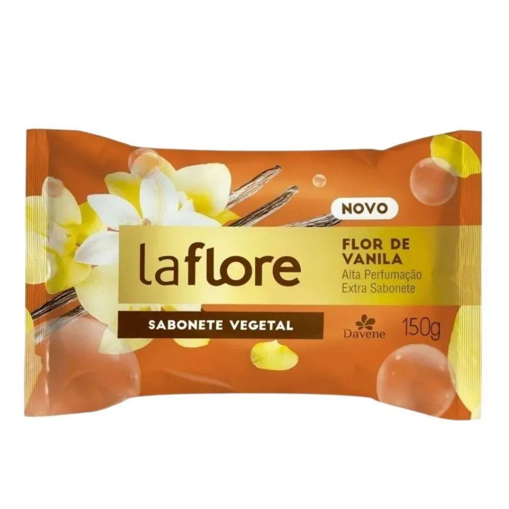 SABONETE BARRA VEGETAL - DAVENE - 150G - LA FRUTA OU LA FLORE FLOR DE VANILA