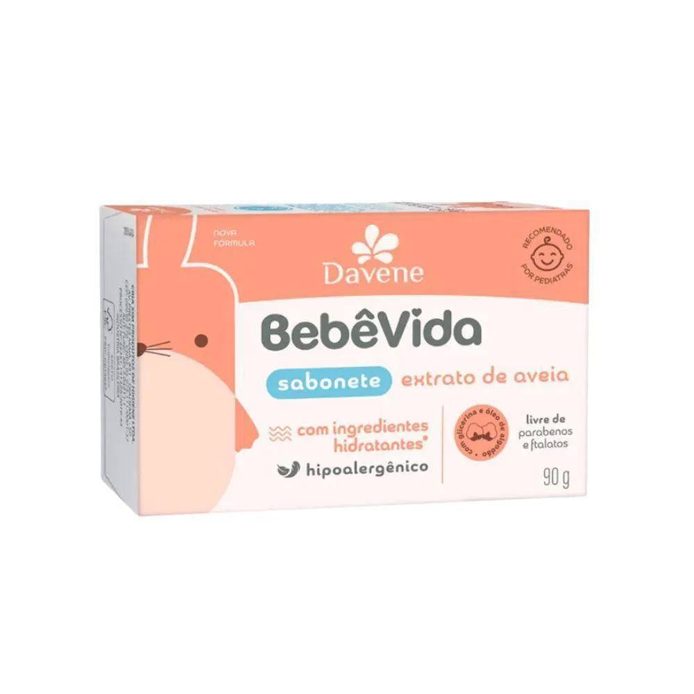 SABONETE VEGETAL DERMOPROTETOR BEBê VIDA 90G- DAVENE - 100% VEGETAL