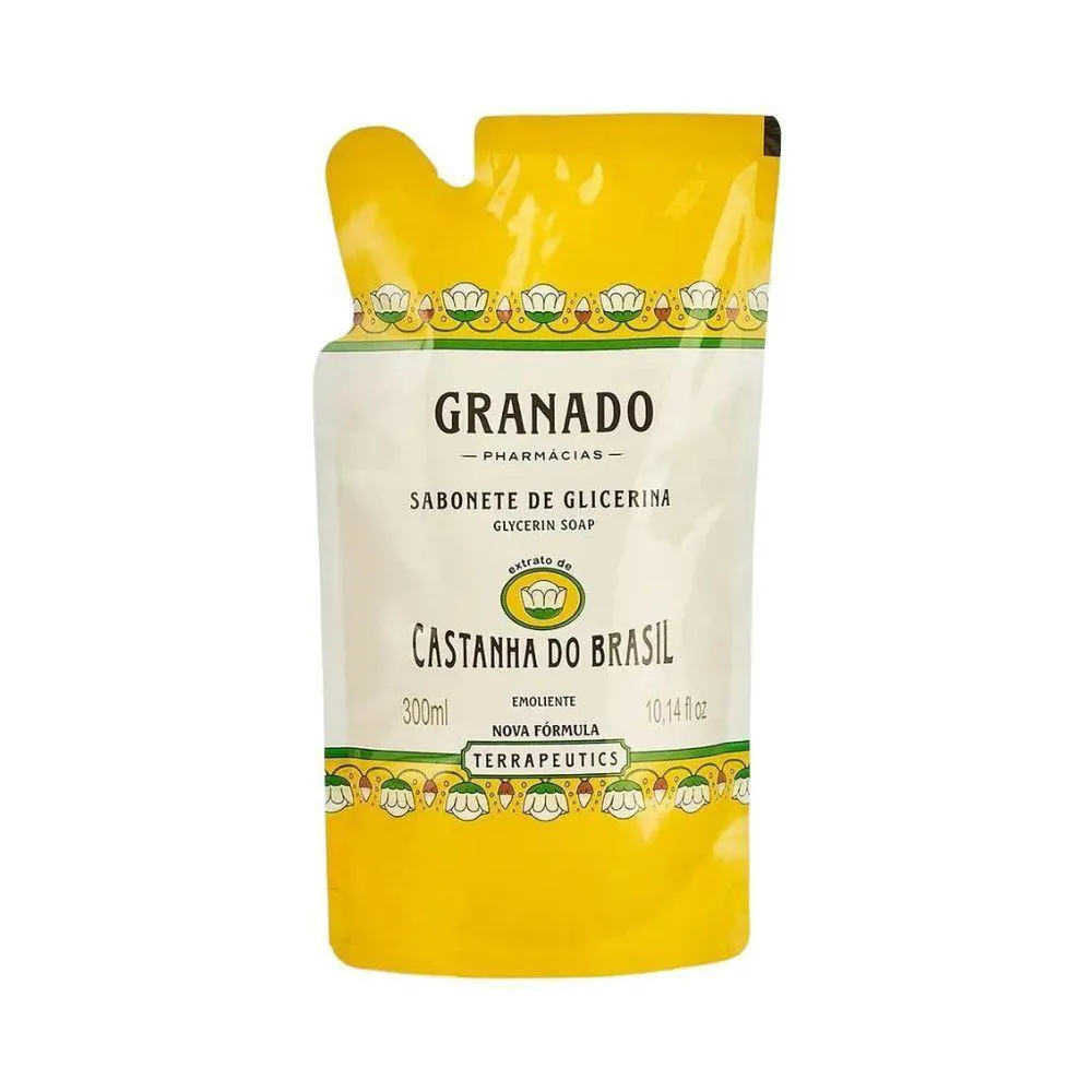 REFIL SABONETE GLICERINA 300ML - CASTANHA DO BRASIL - GRANADO
