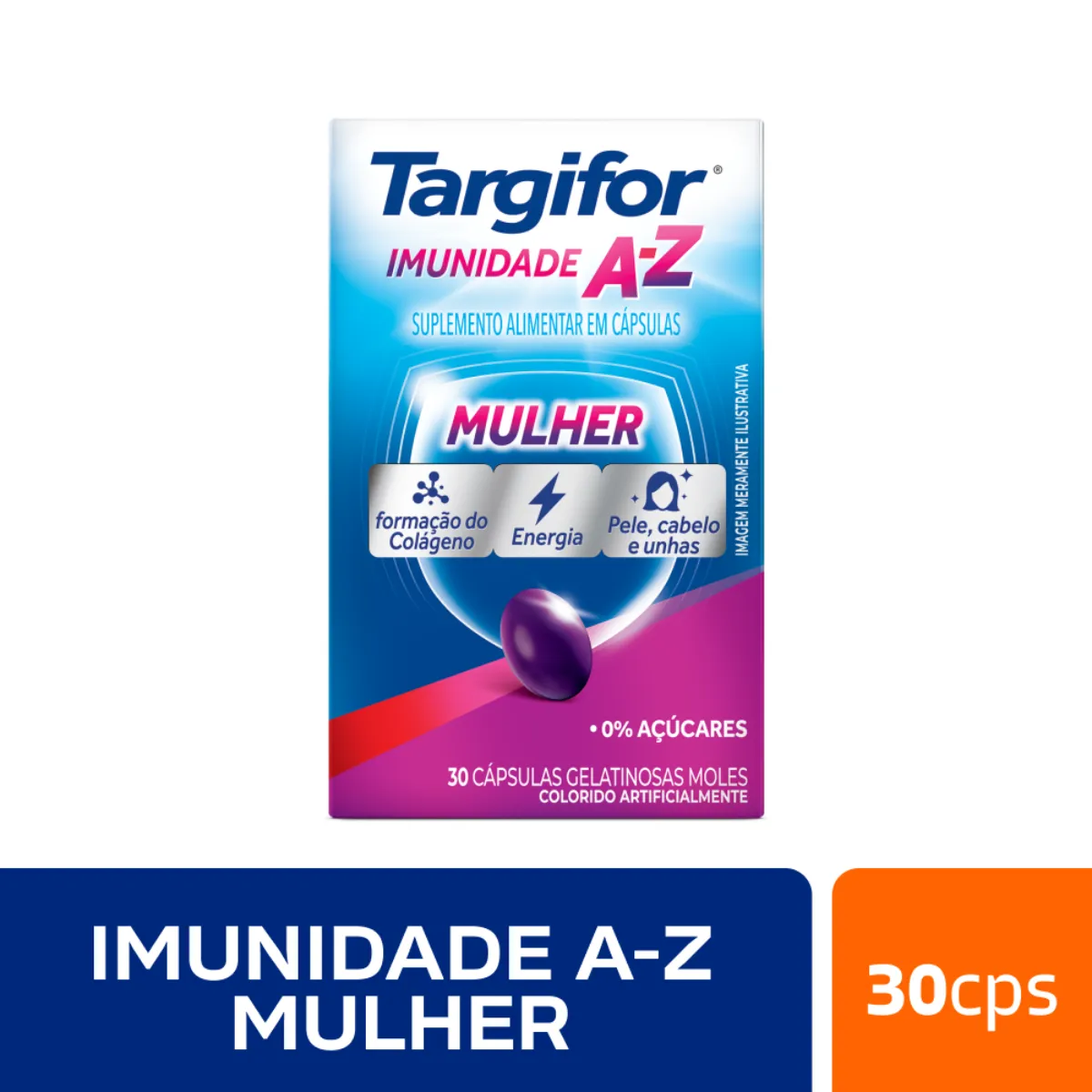 Polivitamínico Targifor Mulher Imunidade A-Z 30 Cápsulas