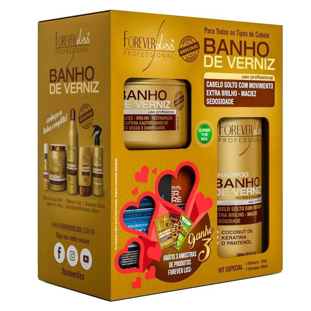 FOREVER LISS - BANHO DE VERNIZ KIT ESPECIAL COM BRINDE