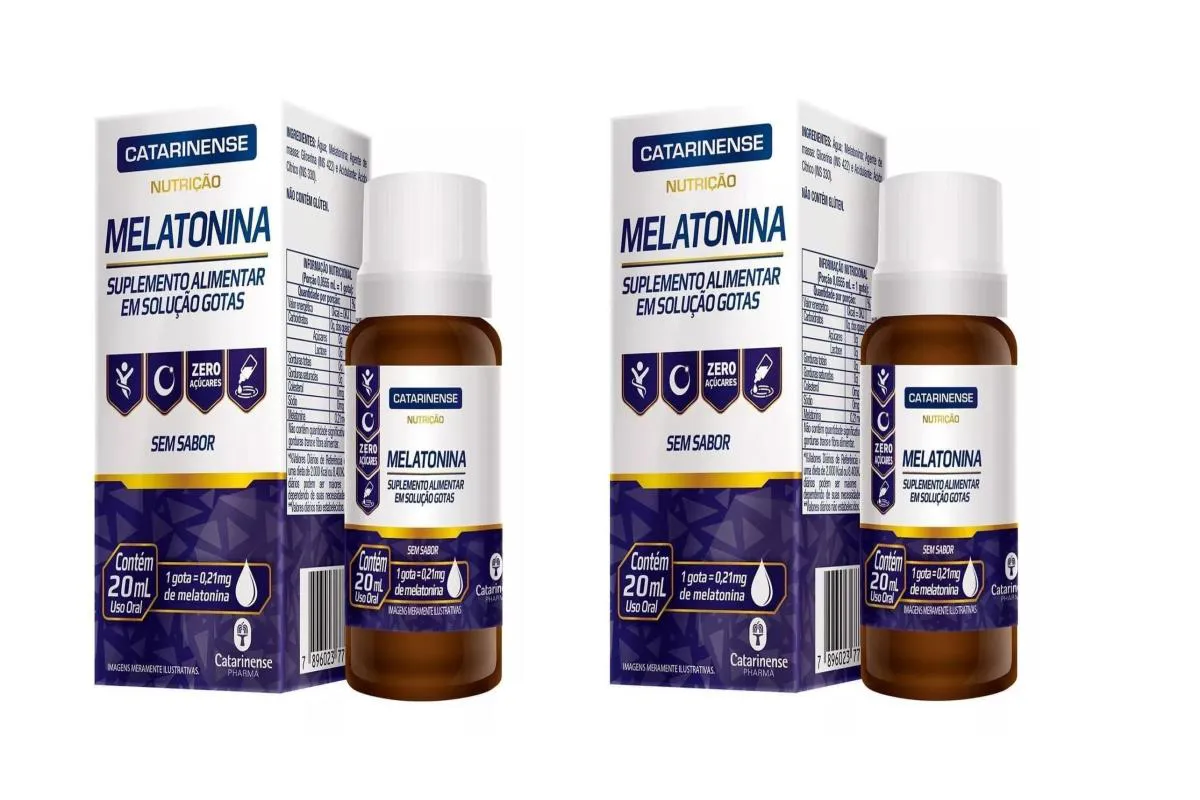 KIT 2 SUPLEMENTO CATARINENSE MELATONINA EM GOTAS  20ML