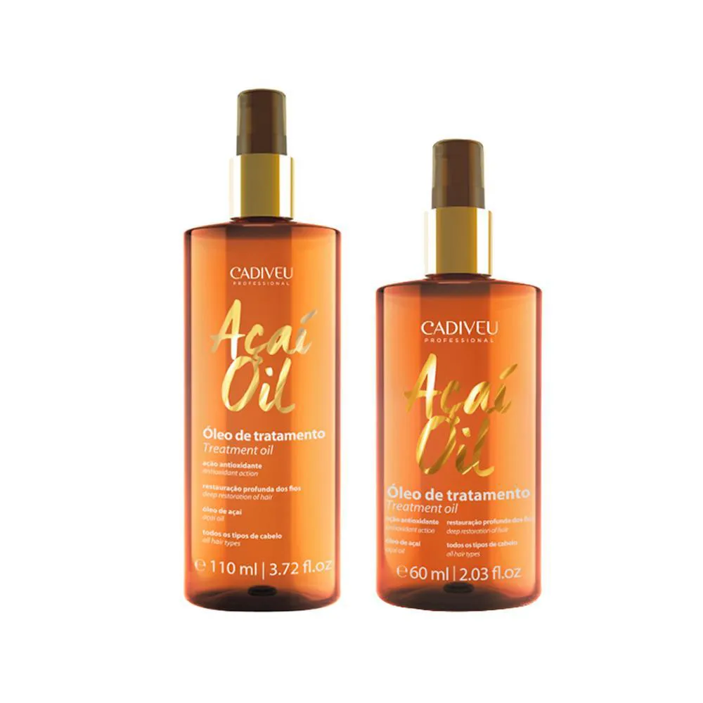 KIT CADIVEU AçAí OIL - ÓLEO DE TRATAMENTO 110ML + ÓLEO DE TRATAMENTO 60ML