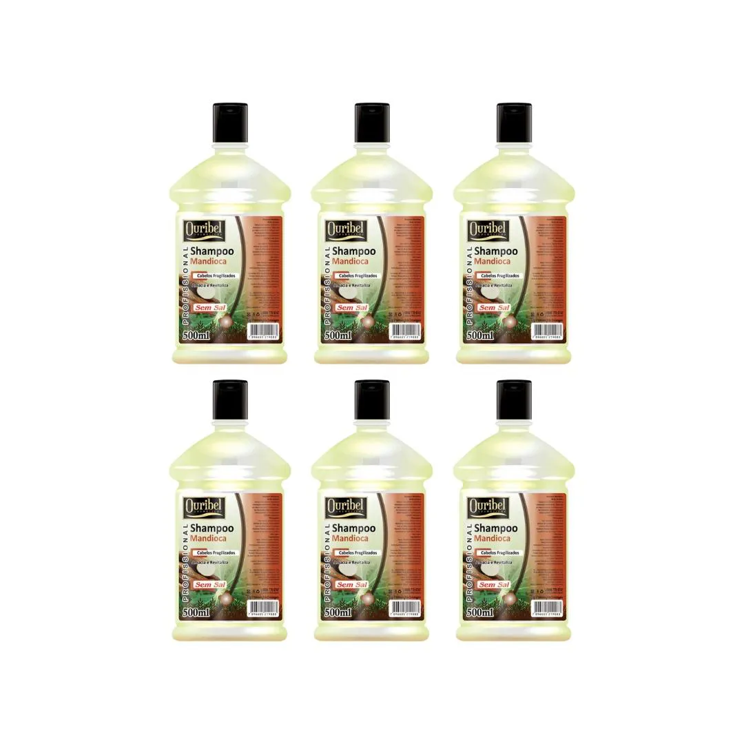 SHAMPOO OURIBEL MANDIOCA 500ML - KIT C/6UN