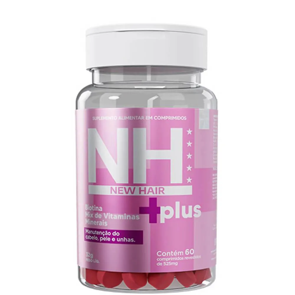 BELKIT NH NEW HAIR - CáPSULAS PLUS BIOTINA CRESCIMENTO CAPILAR PELE UNHAS 30 DIAS