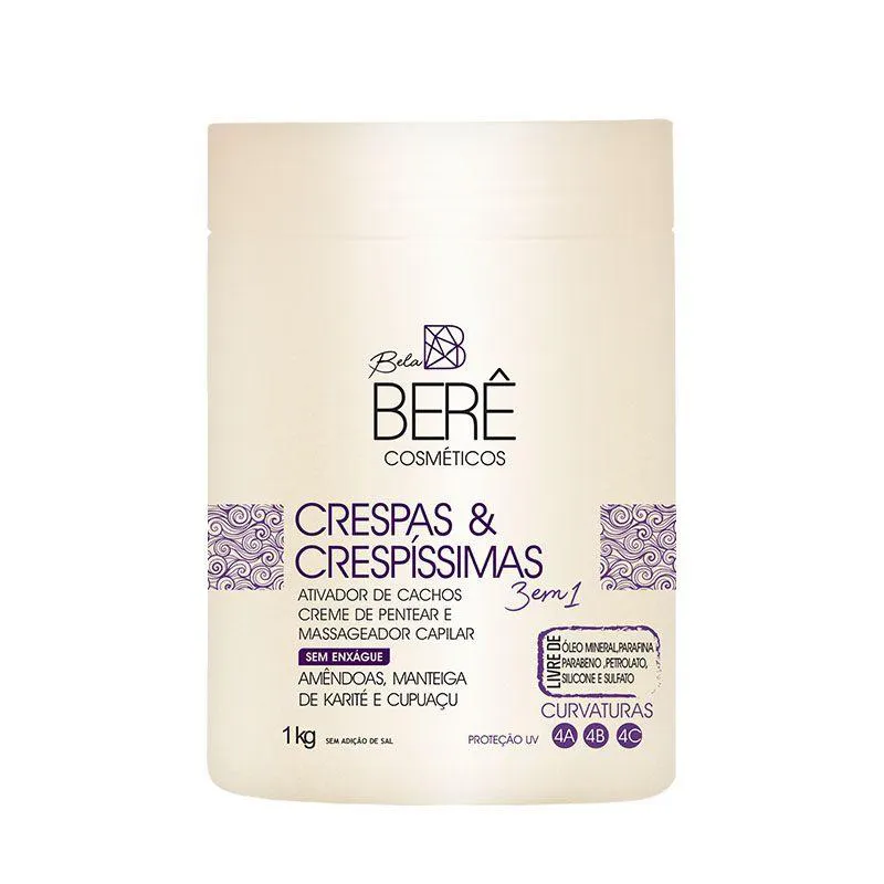 BELA BERÊ ATIVADOR DE CACHOS 3X1 CRESPAS & CRESPíSSIMAS 1 KG