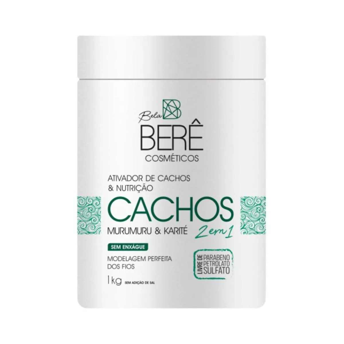 BELA BERÊ ATIVADOR DE CACHOS & NUTRIçãO 2X1 S/ ENXAGUE 1KG