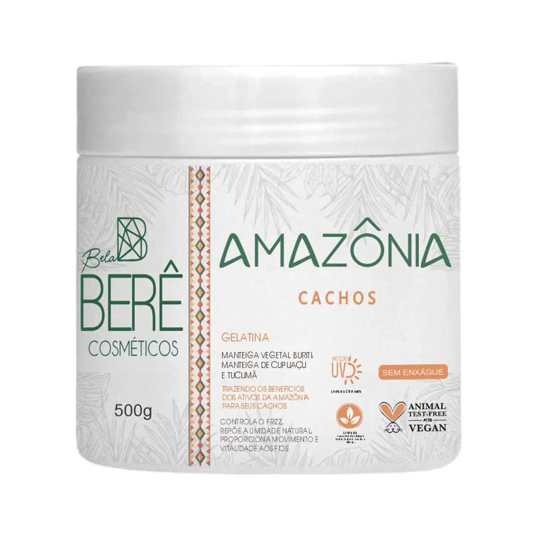 GELATINA CACHOS LINHA AMAZôNIA 500G BELA BERE