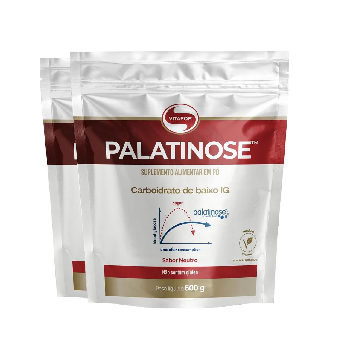KIT 2 PALATINOSE VEGANO VITAFOR 600G NEUTRO