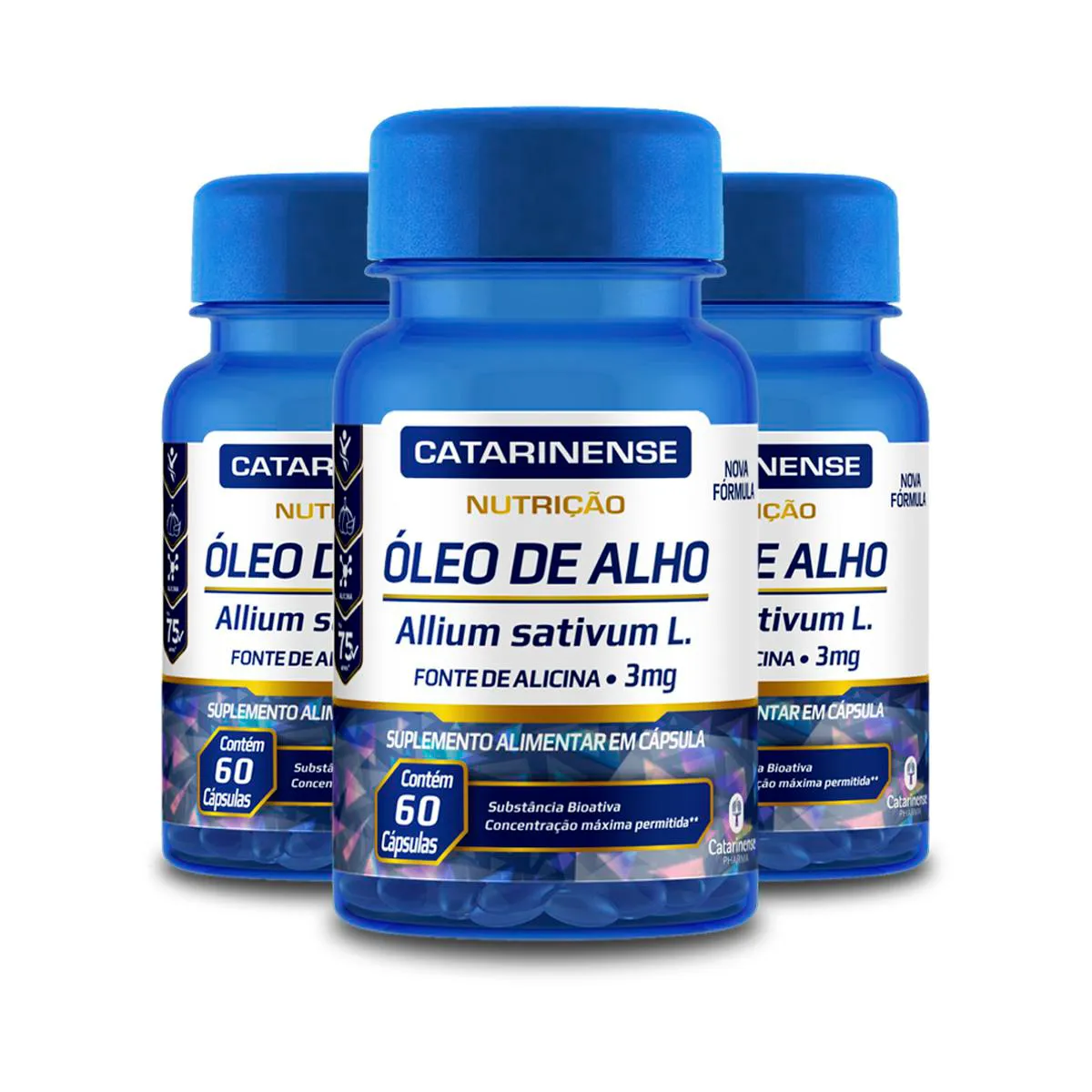 Kit 3 Óleo de Alho Catarinense 60 Cápsulas