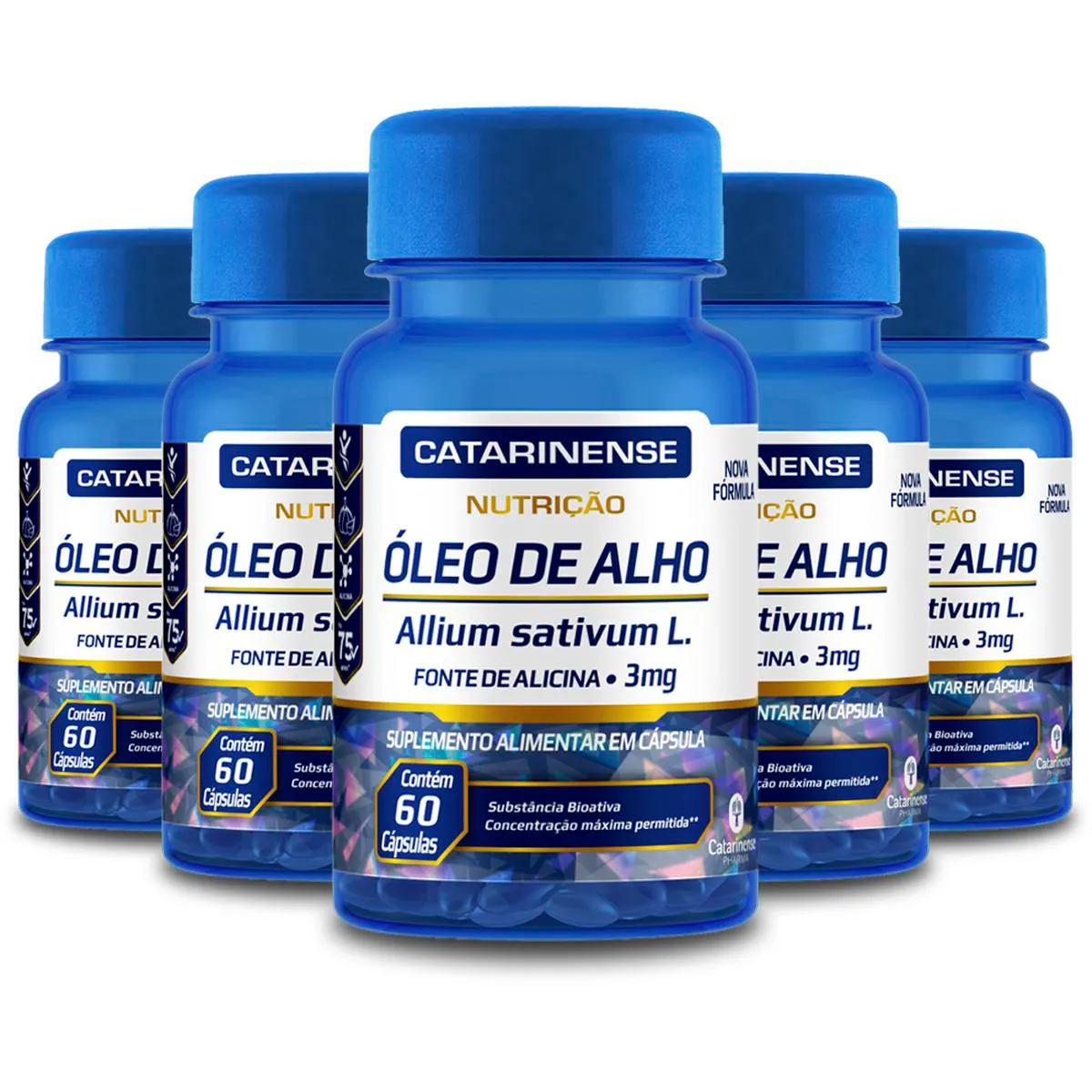 Kit 5 Óleo de Alho Catarinense 60 Cápsulas