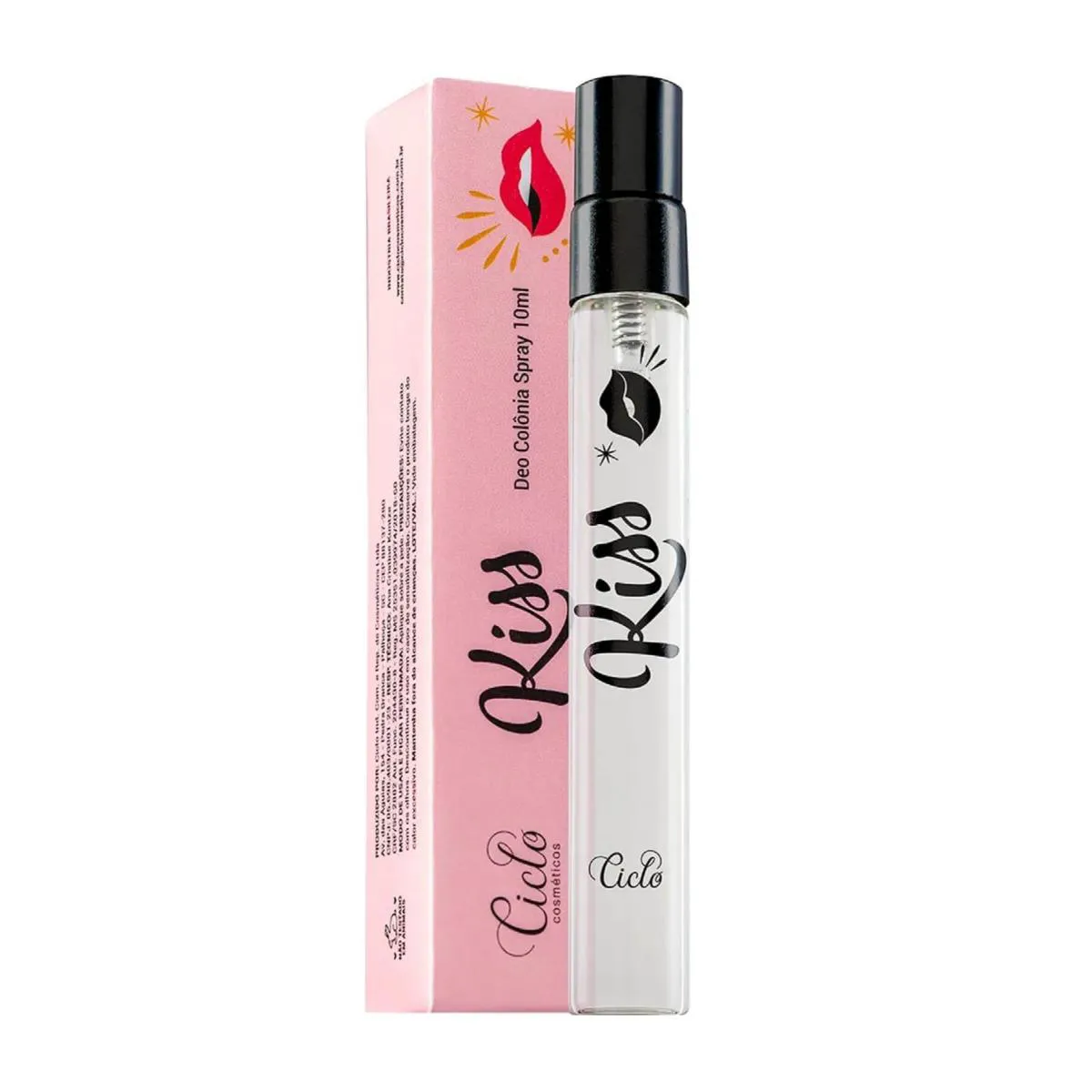 KISS CICLO COSMéTICOS DEO COLôNIA LATA PERFUME FEMININO 10ML