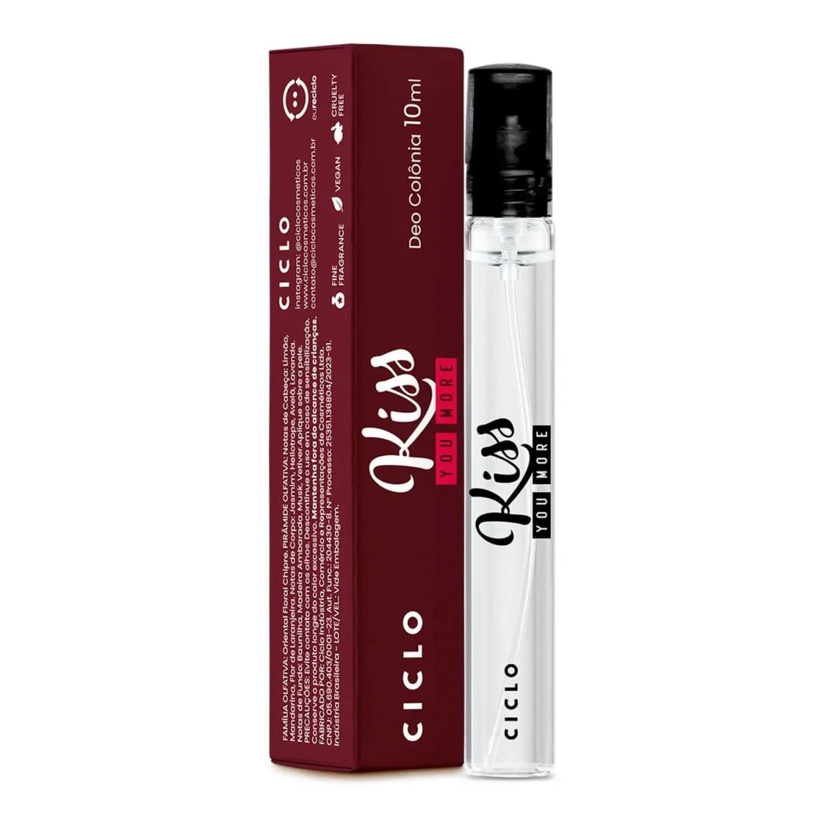 KISS YOU MORE CICLO COSMéTICOS DEO COLôNIA LATA PERFUME FEMININO 10ML