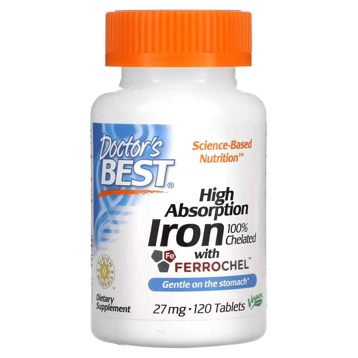 FERRO 27MG 120 TABLETES - DOCTORS BEST