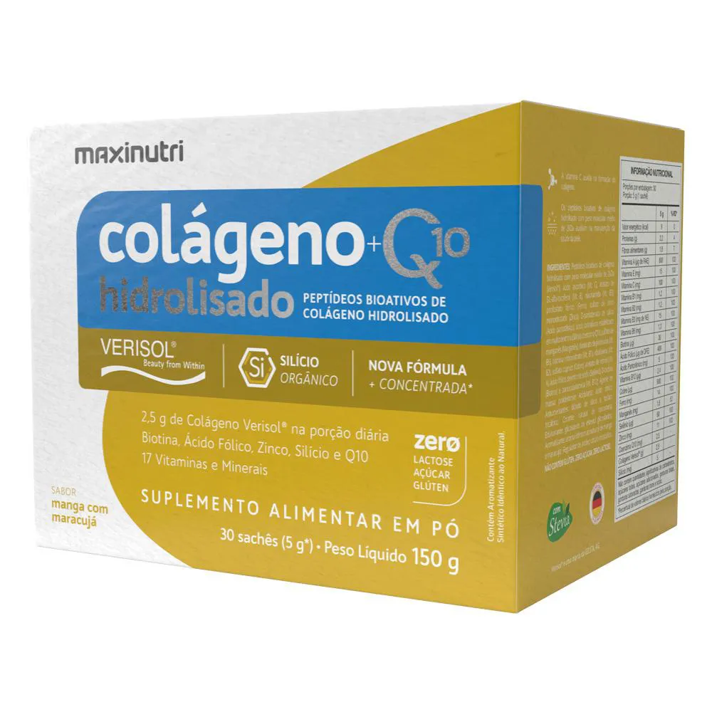 COLáGENO VERISOL SACHêS MANGA/MARACUJá + Q10 MAXINUTRI