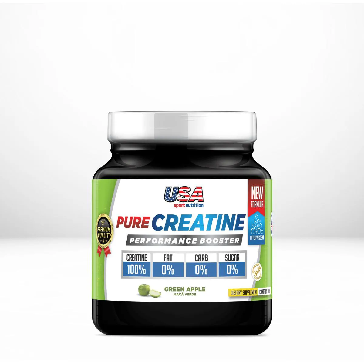 Creatina Pura Efervescente Importada Dos Estados Unidos - Única No Brasil (Com Laudo De Pureza) - Usa Sport Nutrition