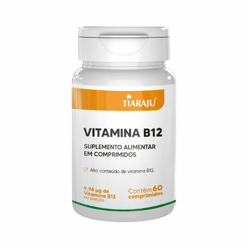VITAMINA B12 9,94 MCG FRASCO COM 60 COMPRIMIDOS - TIARAJU