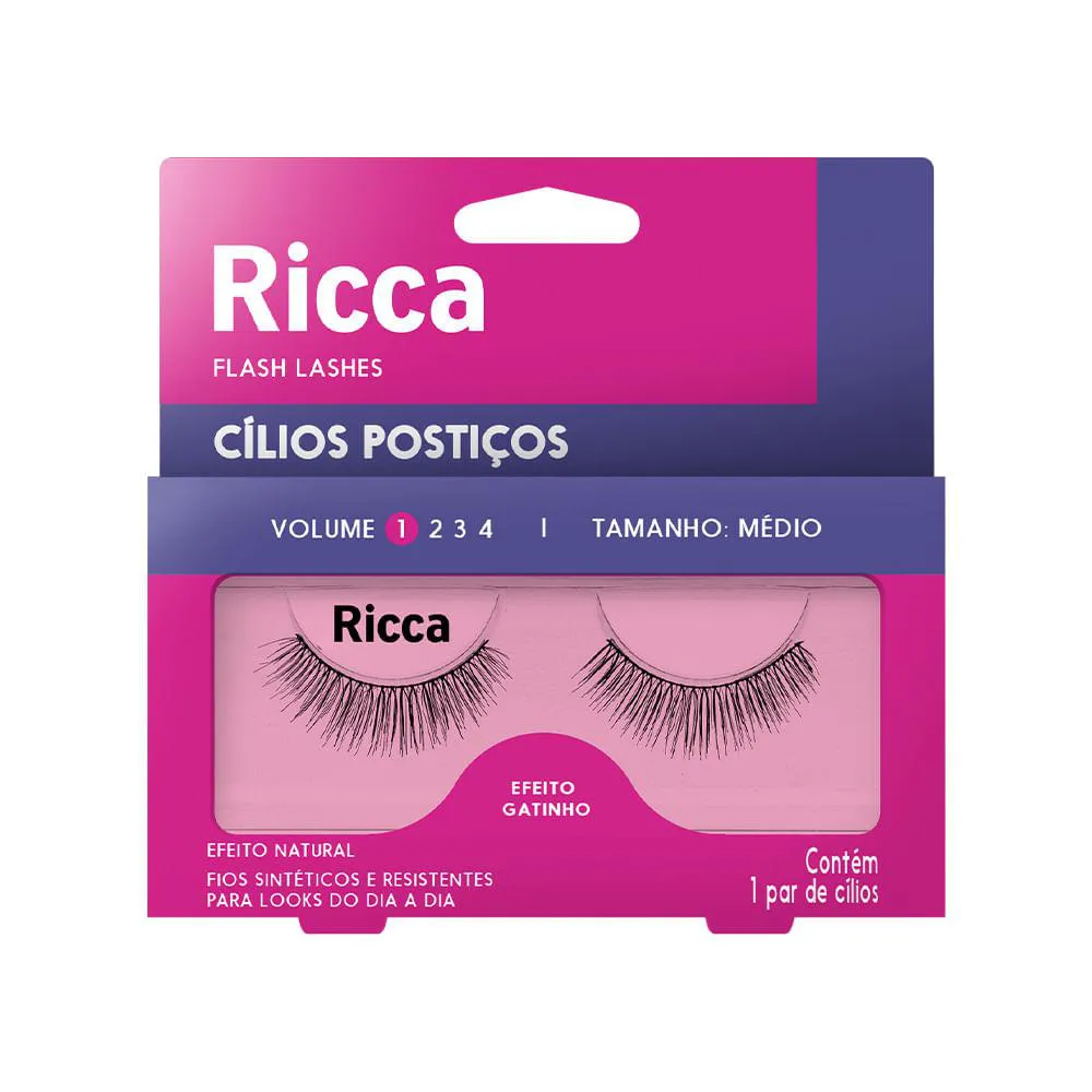 CíLIOS POSTIçOS EFEITO GATINHO RICCA