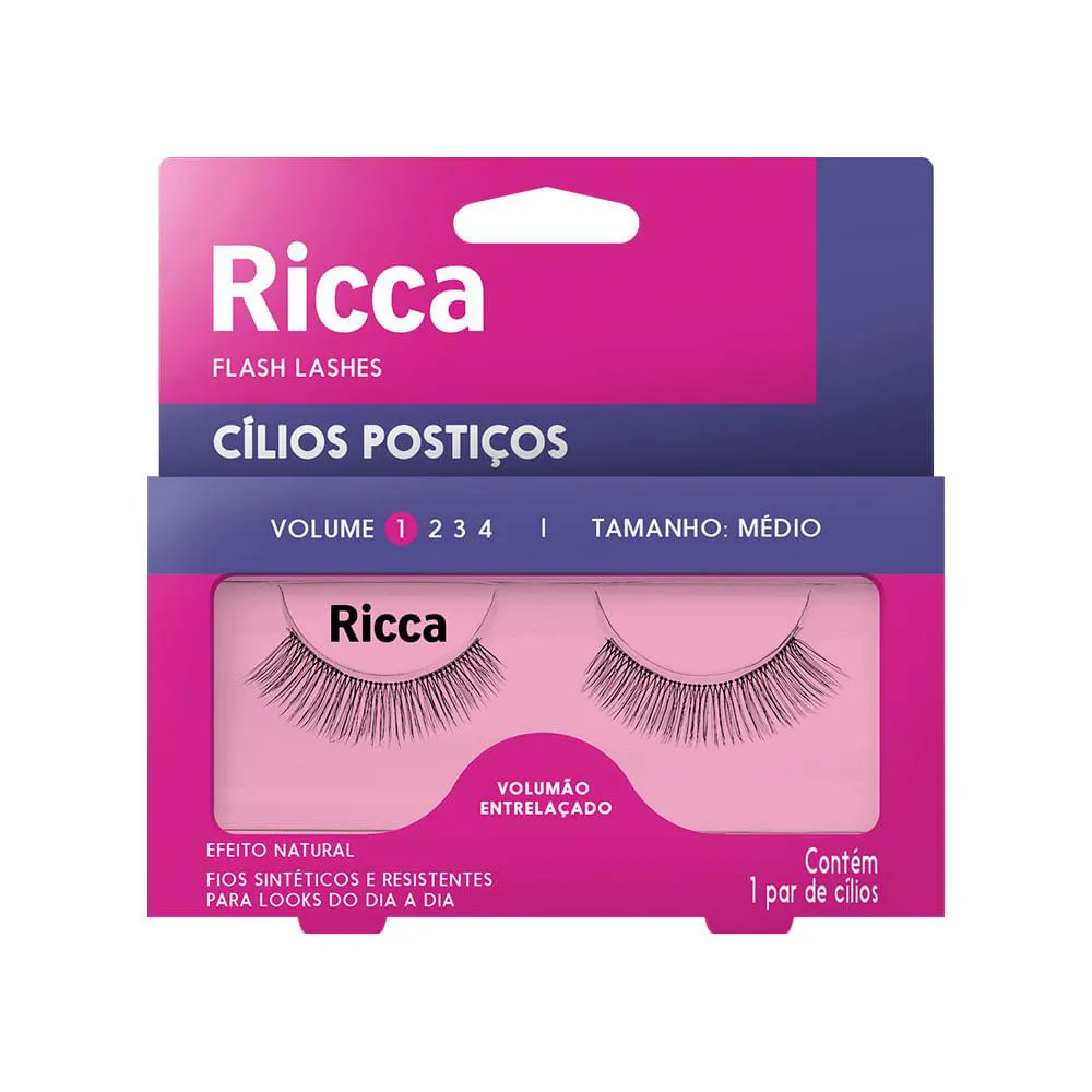 CíLIOS POSTIçOS VOLUMãO ENTRELAçADO RICCA