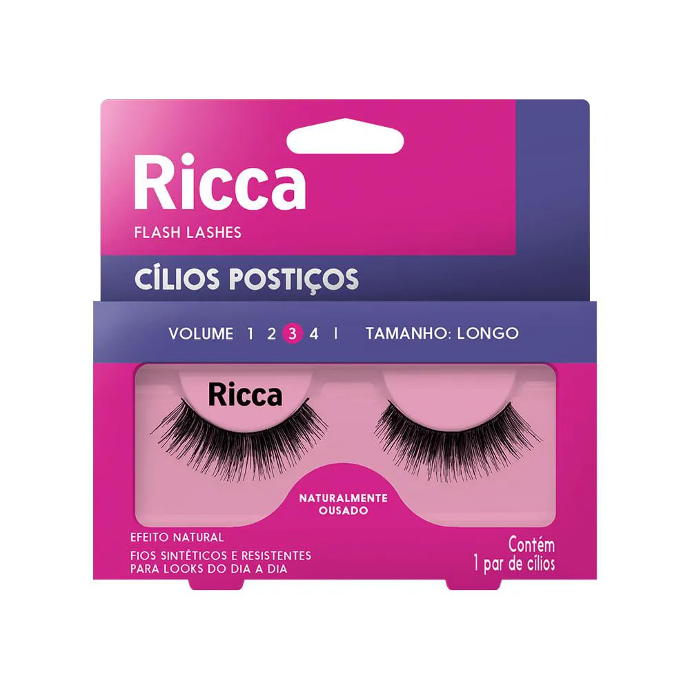 CíLIOS POSTIçOS NATURALMENTE OUSADO RICCA