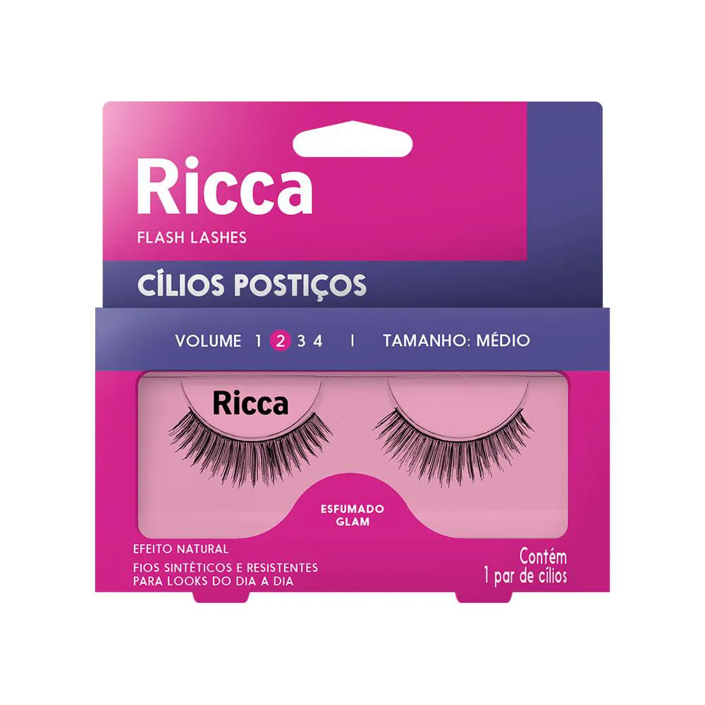 CíLIOS POSTIçOS ESFUMADO GLAM RICCA