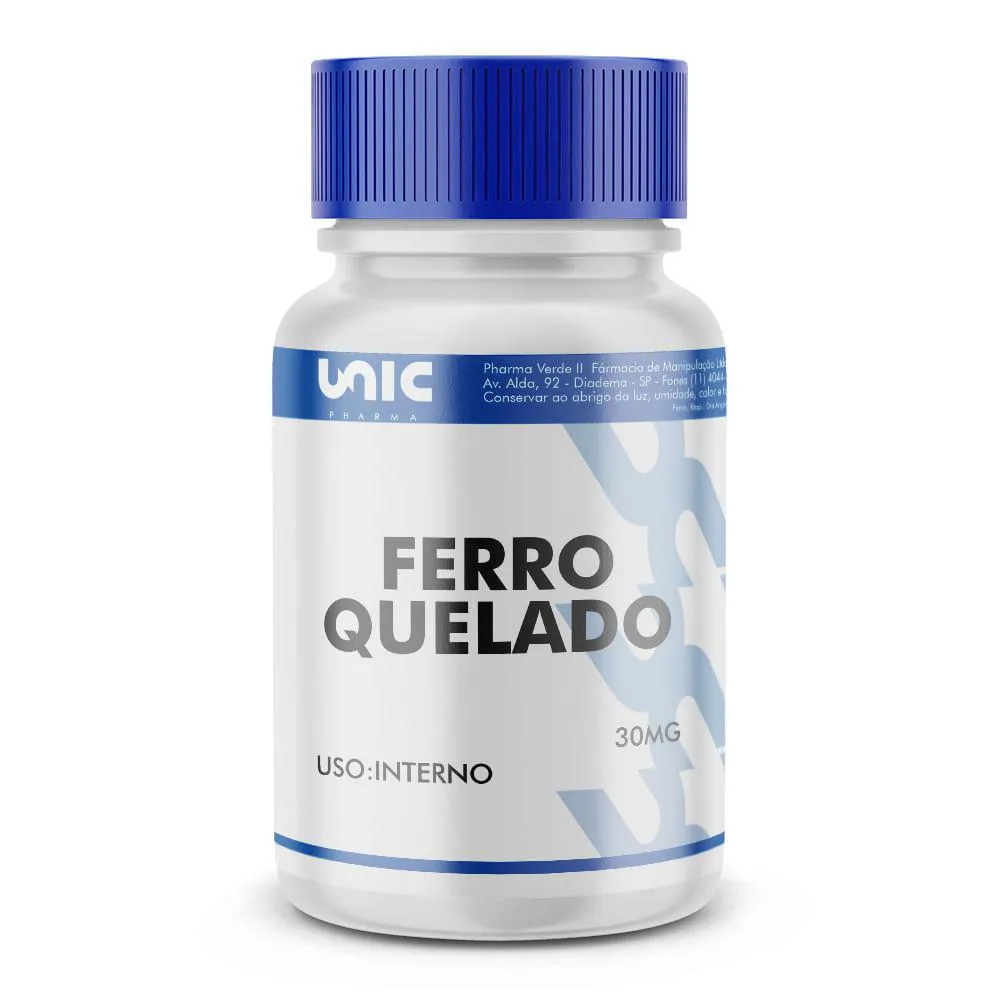 FERRO QUELADO 30MG - 90 CáPSULAS