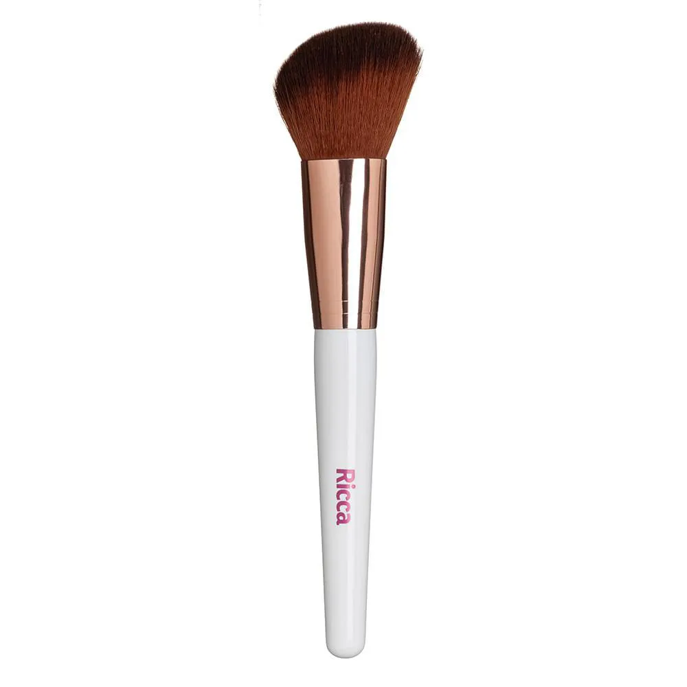 PINCEL ROSE GOLD BLUSH CHANFRADO RICCA